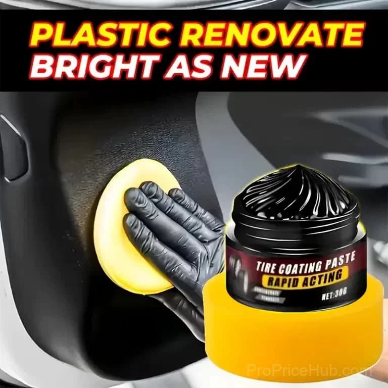Tire Coating & Trim Restorer - Deep Black Shine for Rubber & Plastic - Main