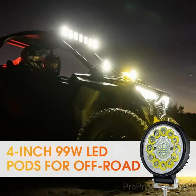 4-Inch 99W LED Off-Road Light Pod, 1 Piece - View 2