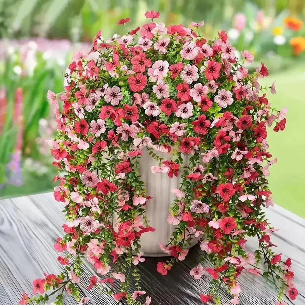 Outdoor Cascading Daisy & Eucalyptus Artificial Flowers, UV Resistant - View 14