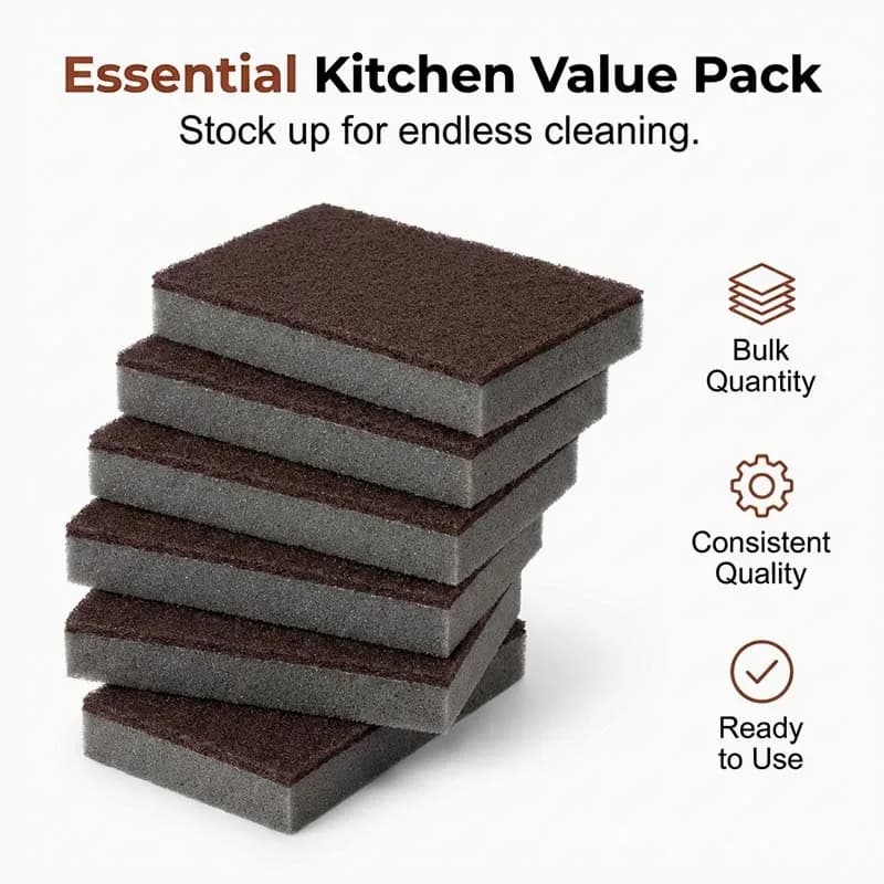 Emery Sponge Scrubber – Heavy-Duty Burnt Grease & Rust Remover with Ergonomic Handle - View 9