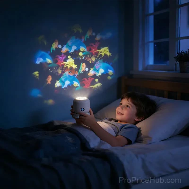 Dynamic Rotating Ocean LED Light Projector, Rechargeable - View 9