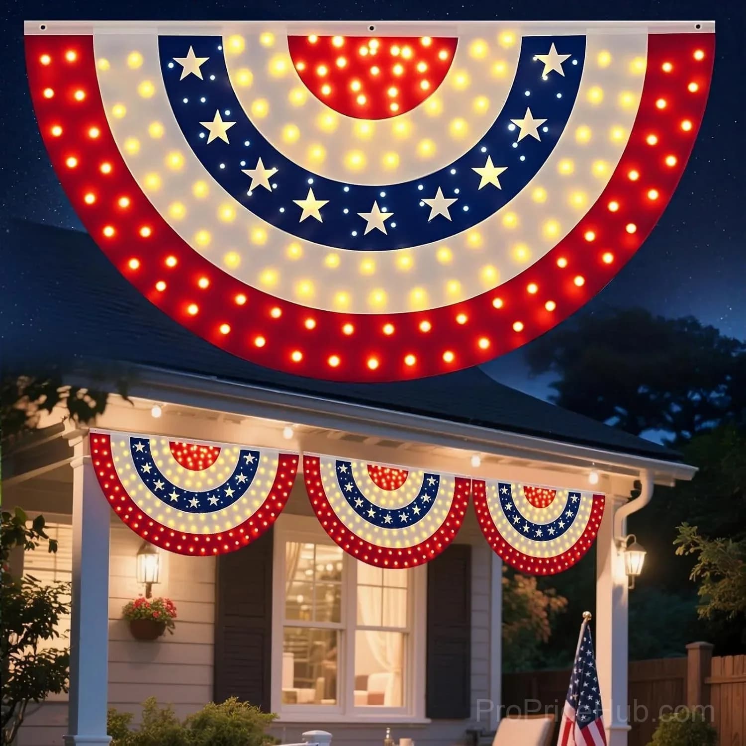 3 x 6 Ft LED Patriotic Bunting Banner for America’s 250th - View 10