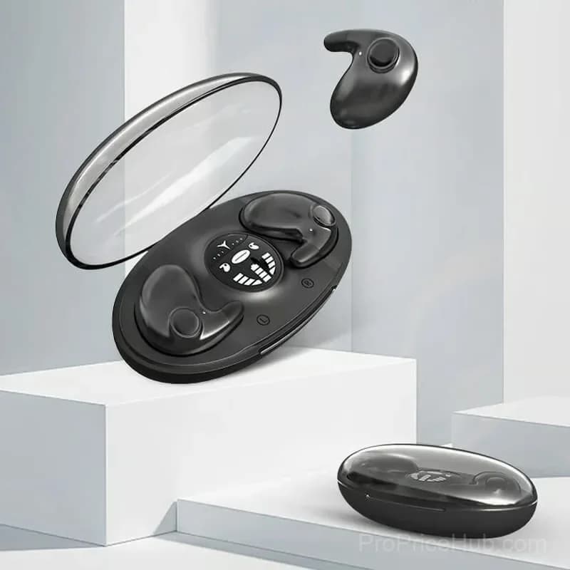 Invisible Sleep Wireless Earphone, IPX5 Waterproof, Black - View 9