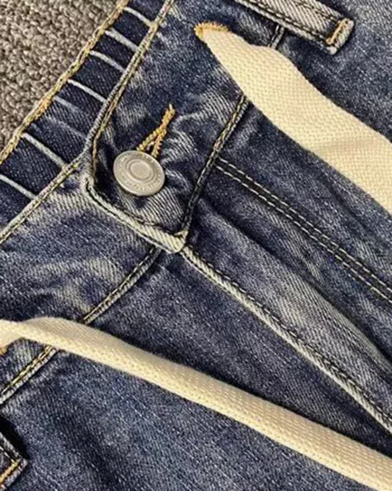 Big & Tall Men's Japanese Vintage Washed Jeans M-8XL - View 8