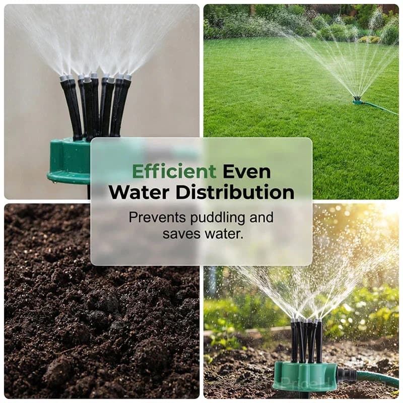 360° Multi-Directional Lawn Sprinkler with Flexible Spray Nozzles - View 6