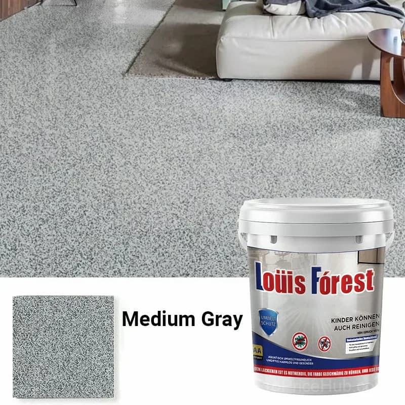 High-Gloss Marble Effect Epoxy Floor Coating, Light Gray, 500g - View 13