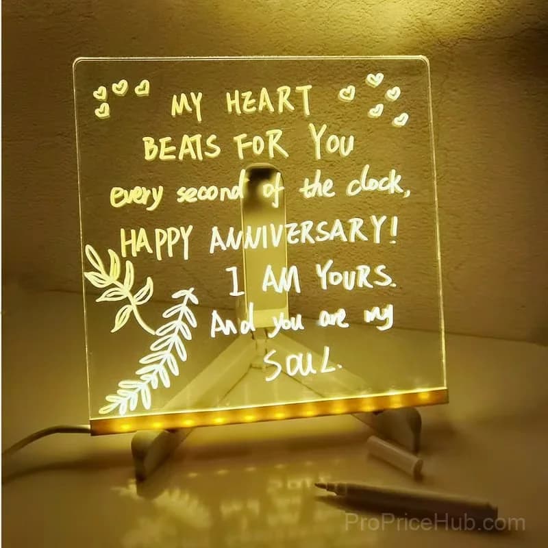 LED Note Board with Colored Pens, 5.9x5.9 Inch - View 11