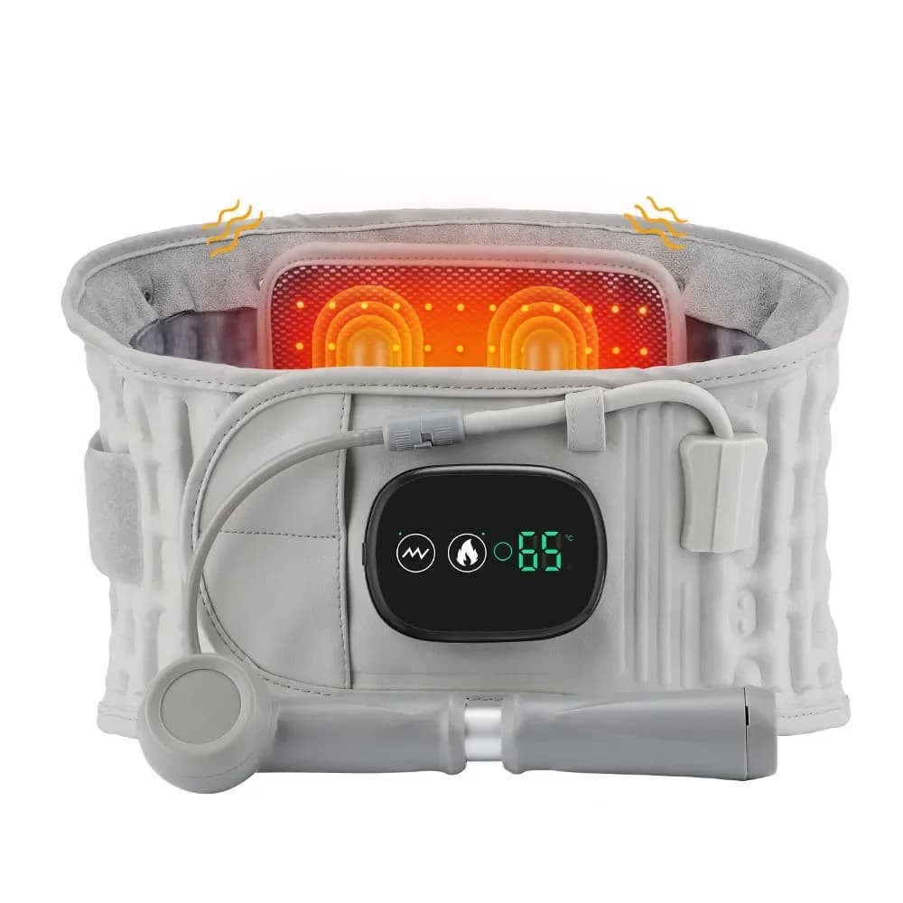 Rechargeable Back Support Belt with Heat, Vibration Massage and Air Columns - View 4