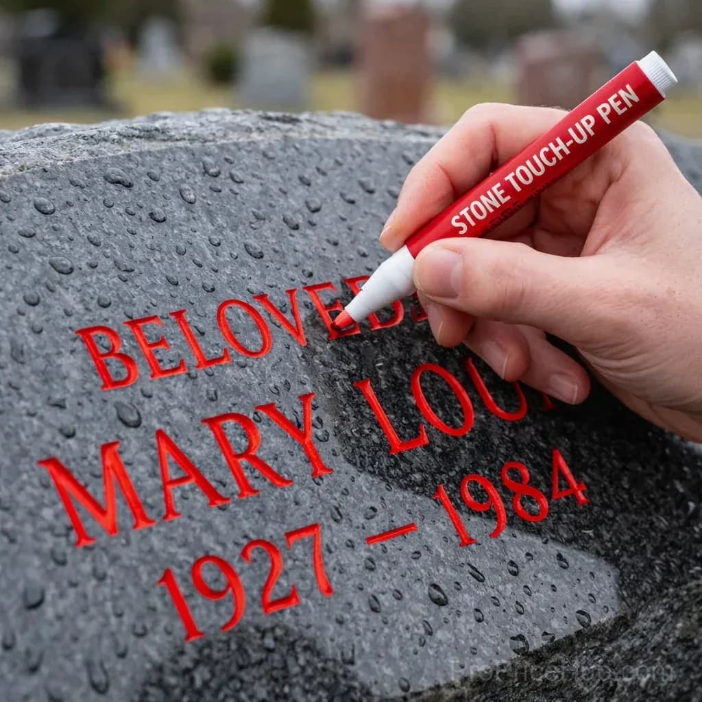 Gravestone Marker Pen for Restoring Faded Inscriptions - View 14