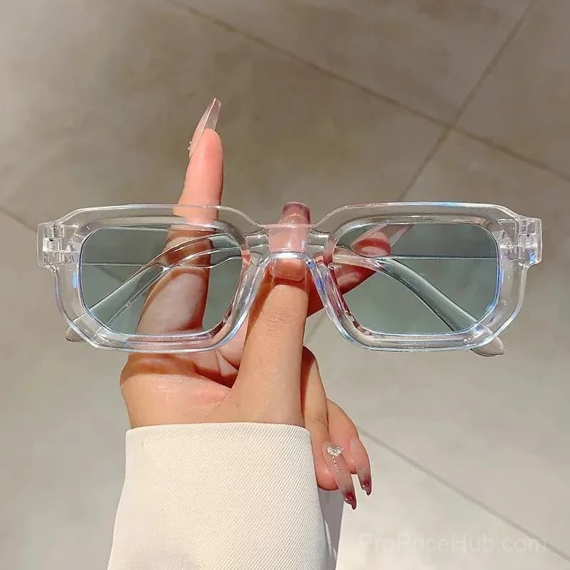6-Pack Vintage Rectangle Sunglasses for Men & Women - UV400 Protection - View 5