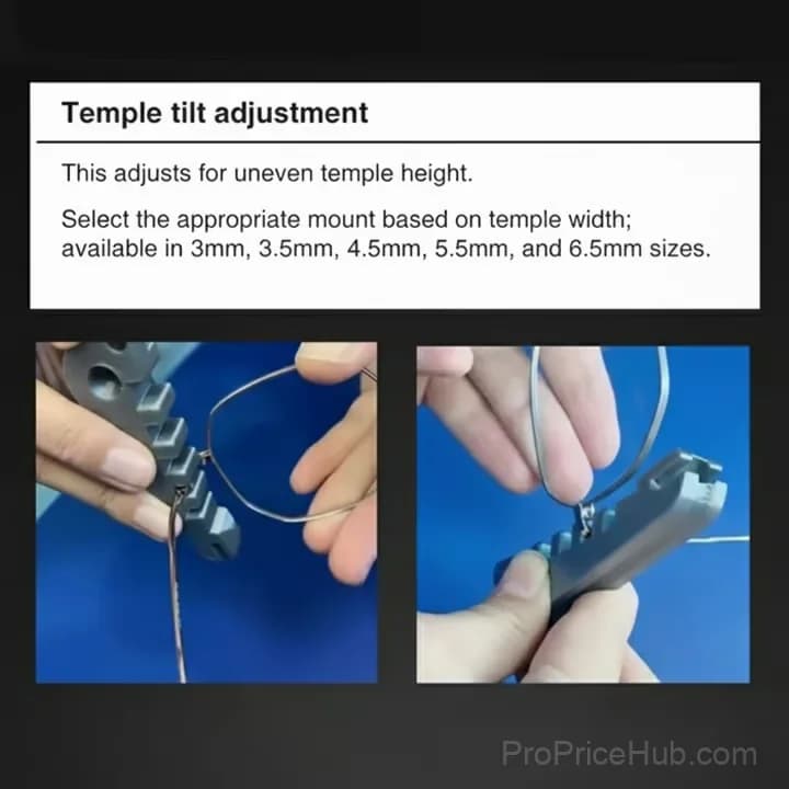 Eyeglass Frame Adjustment Tool, Silver Teardrop Hole - View 5