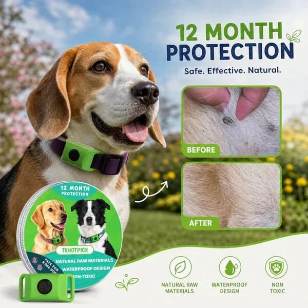 12-Month Flea and Tick Prevention Collar for Pets - View 2