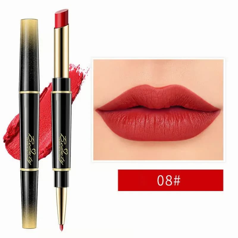 Double-Ended Matte Lip Liner & Lipstick – Waterproof, Non-Fading - View 14
