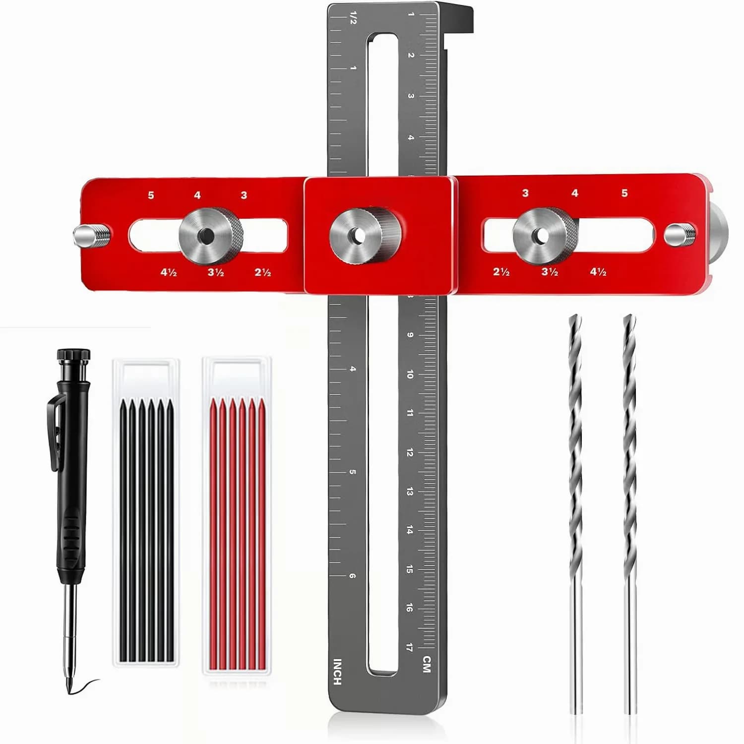 6-Inch Cabinet Hardware Doweling Jig for Woodworking - View 3