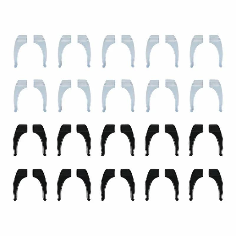 Anti-Slip Glasses Grips for Eyewear, Black, 10 Pairs - View 3