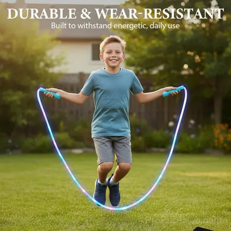 Kids LED Light-Up Jump Rope, Random Color, No Wrist Support - View 5