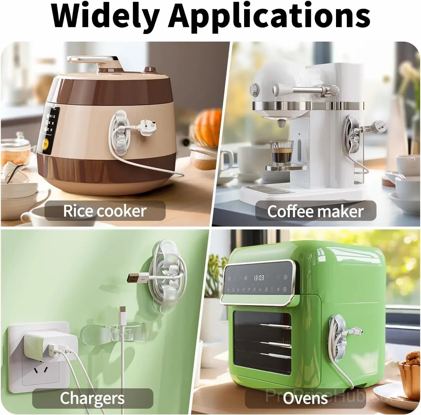 6-Pack Upgraded Appliance Cord Organizers for Kitchen Storage - View 7