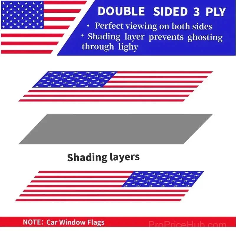 American Car Hood Flag - No Glue No Tools, Install in 1 Minute - View 8