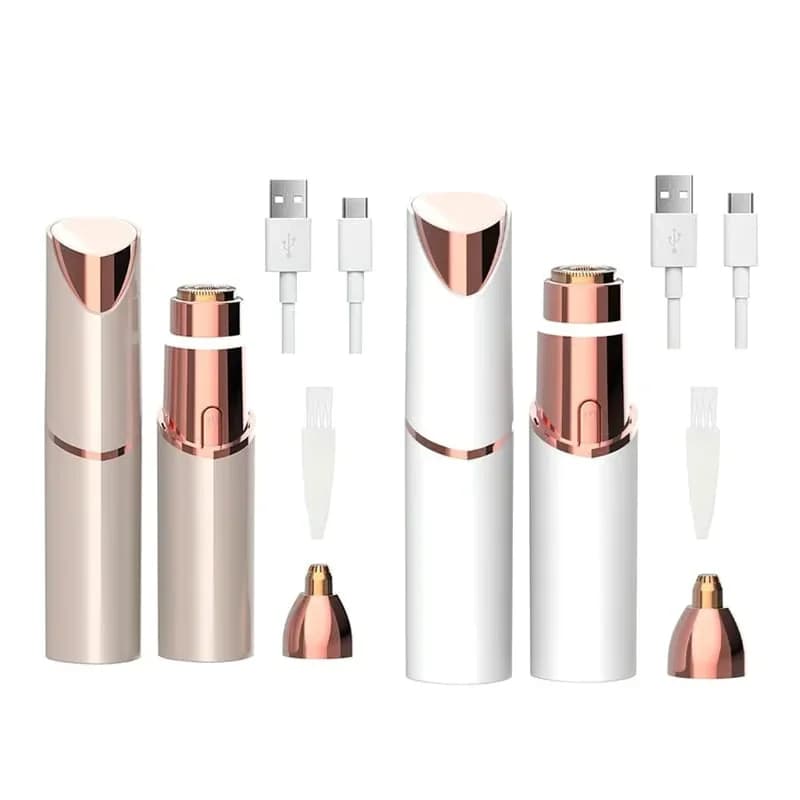 Portable Lipstick Facial Hair Remover Trimmer, White - View 5
