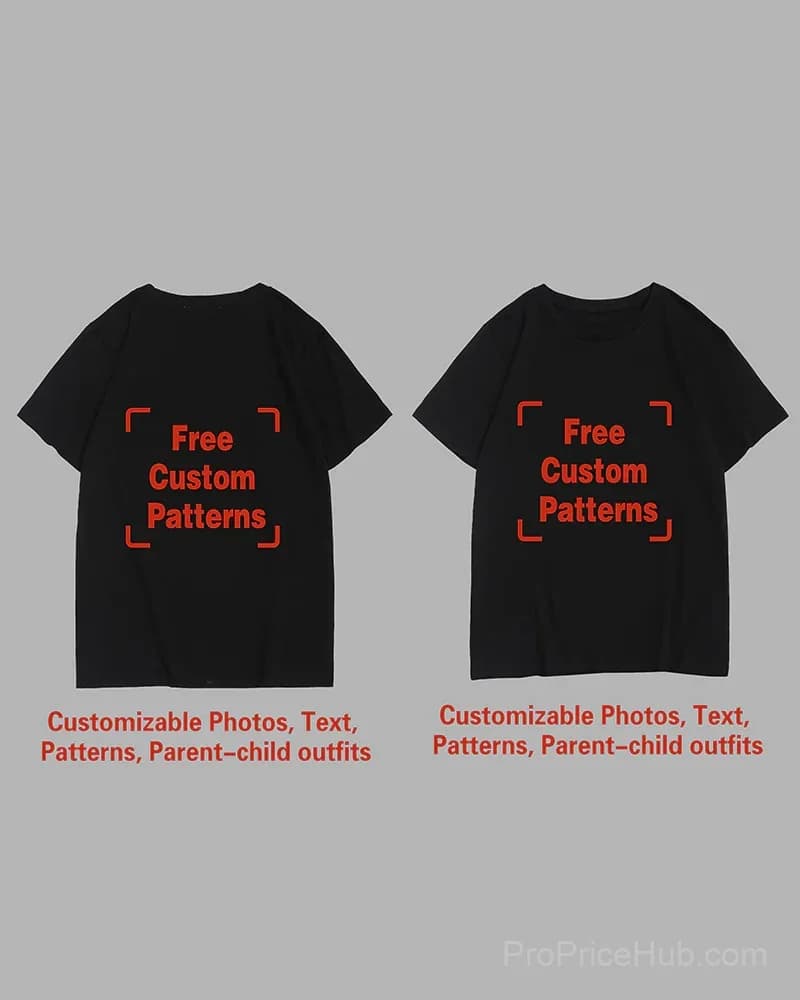 Custom Big & Tall T-Shirt – Photo, Text, Logo - View 13