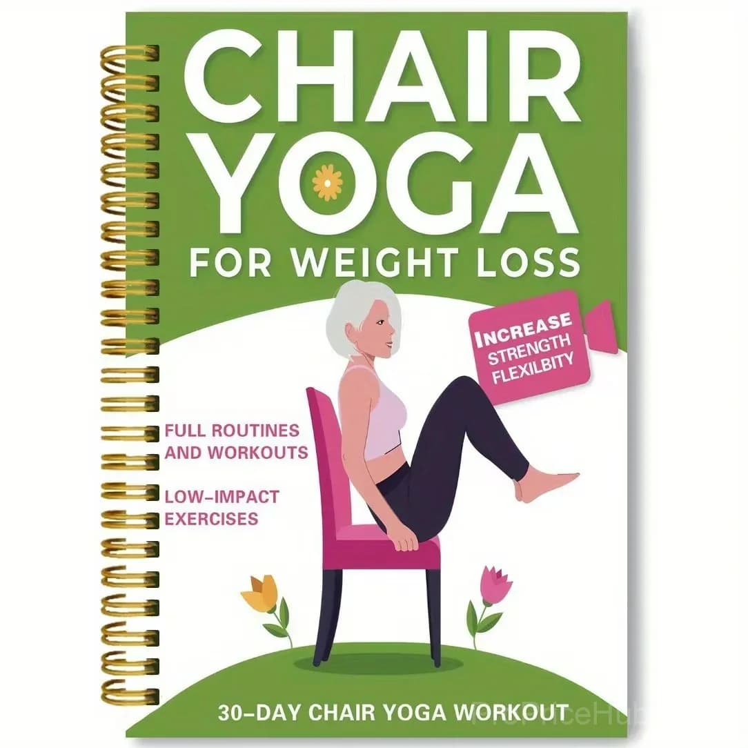 Chair Yoga Weight Loss Spiral-Bound Notebook & Exercise Guide - At-Home Fitness Journal - View 2