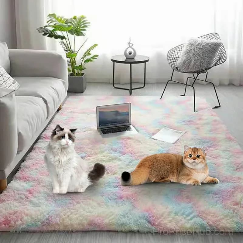 Grey Gradient Plush Floor Mat, 40 x 60 cm - View 9