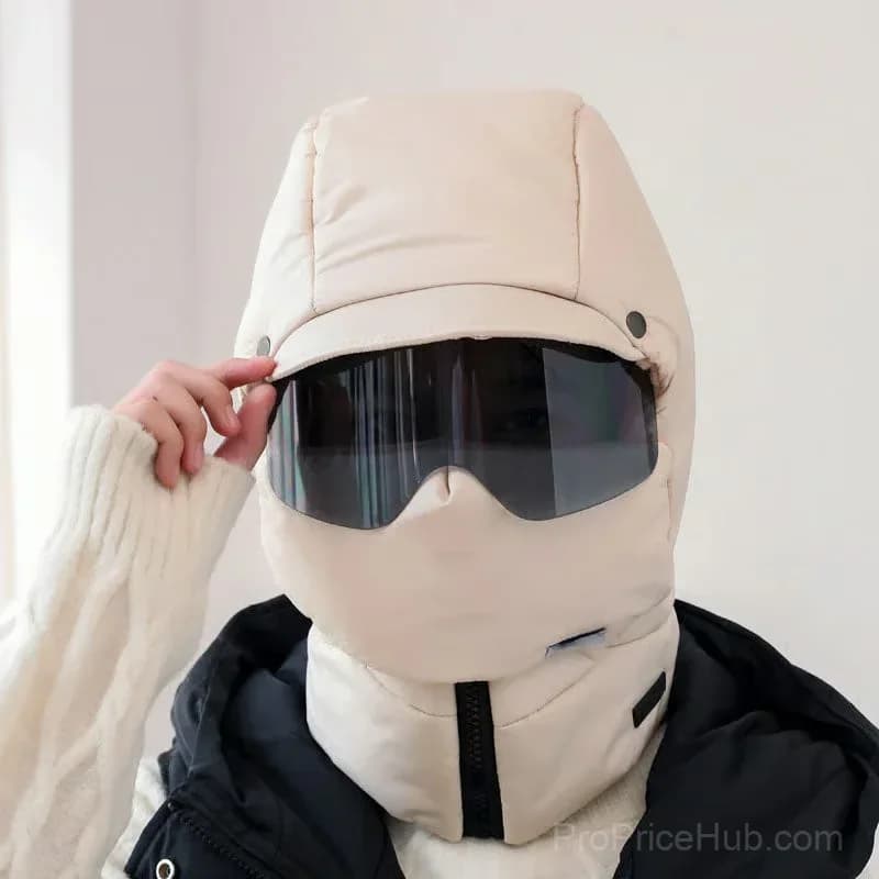 Windproof Full-Cover Outdoor Riding Mask with Glasses, Black - View 5
