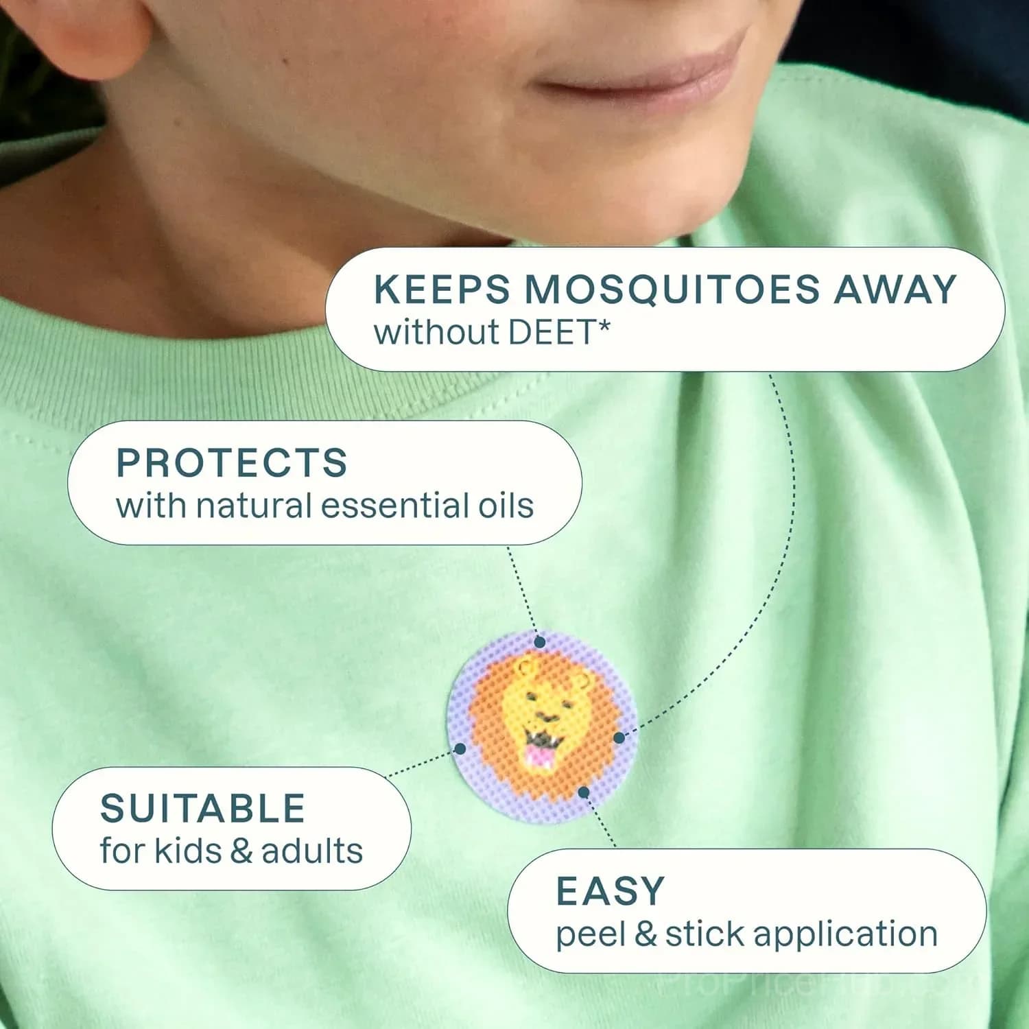 Mosquito Repellent Patches for Kids & Adults – 12-Hour, 1 Sheet - View 3