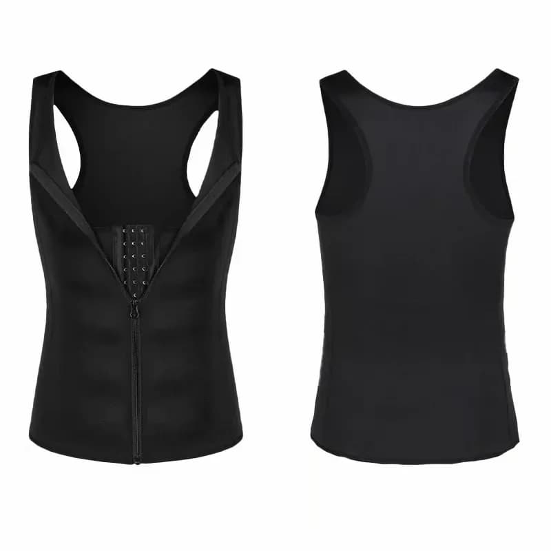 Men's Zipper Waist Trainer Trimmer Vest, Size S - View 11
