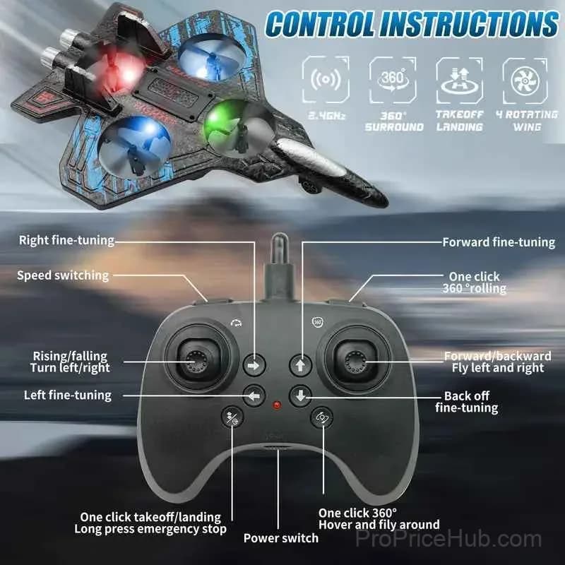 360° Stunt RC Drone with Flip and Glow Lights - View 6