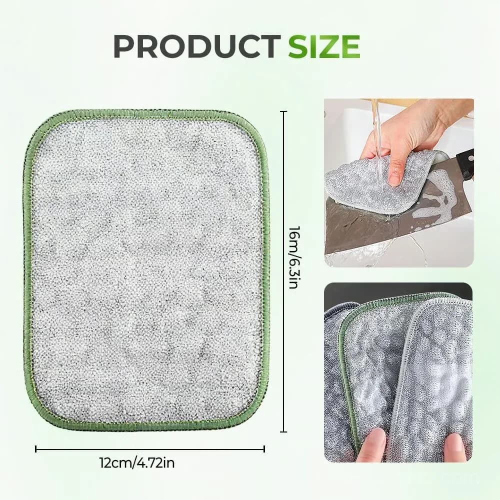 5-Pack Double-Sided Non-Scratch Steel Wire Scrubber Cloths - View 8