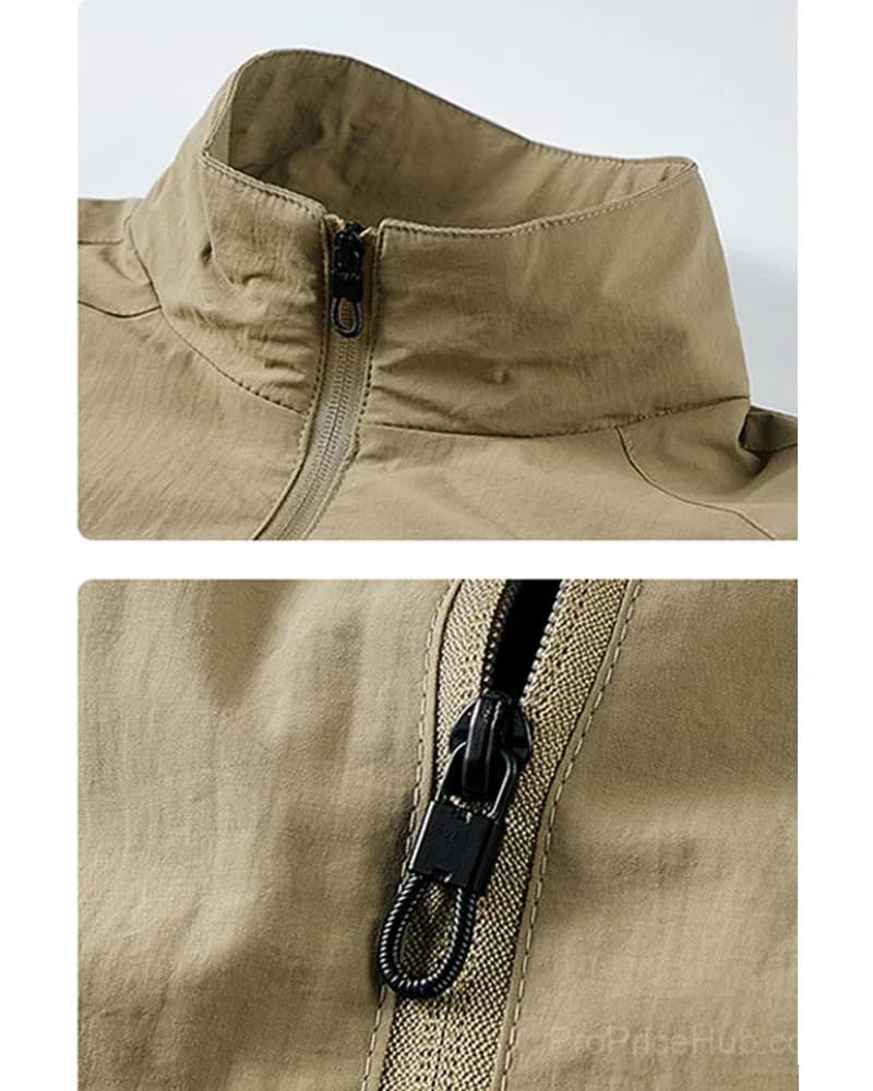 Men's Big & Tall Quick-Dry Standing Collar Outdoor Jacket M-5XL - View 13