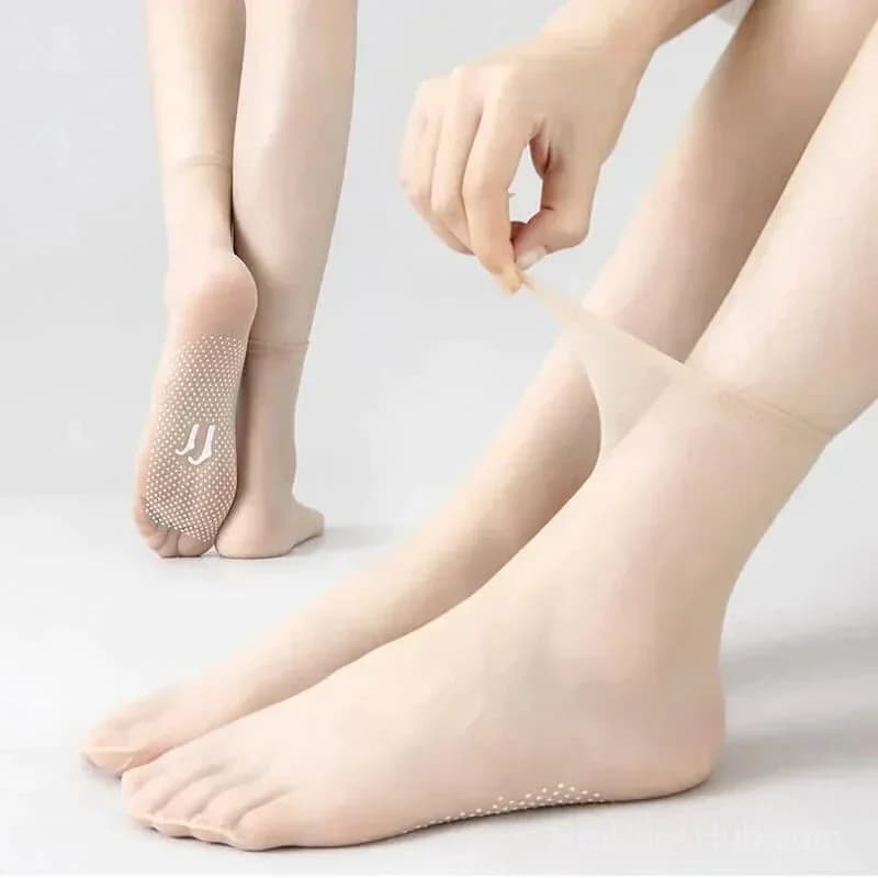 Invisible Slip-Resistant Crystal Silk Socks - View 5
