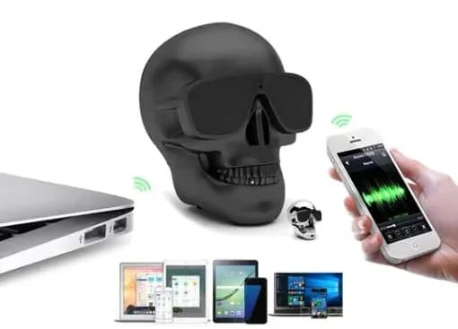 Skeleton Bluetooth Speaker, Black Frosted, Small - View 11