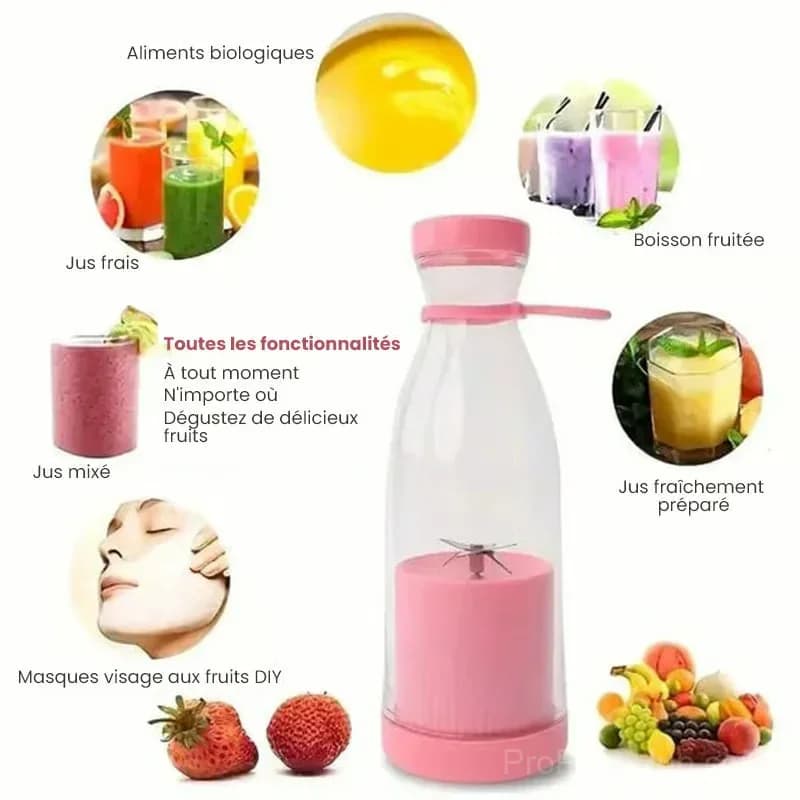 Portable Juicer Blender for Fresh Juice, Rose - View 7