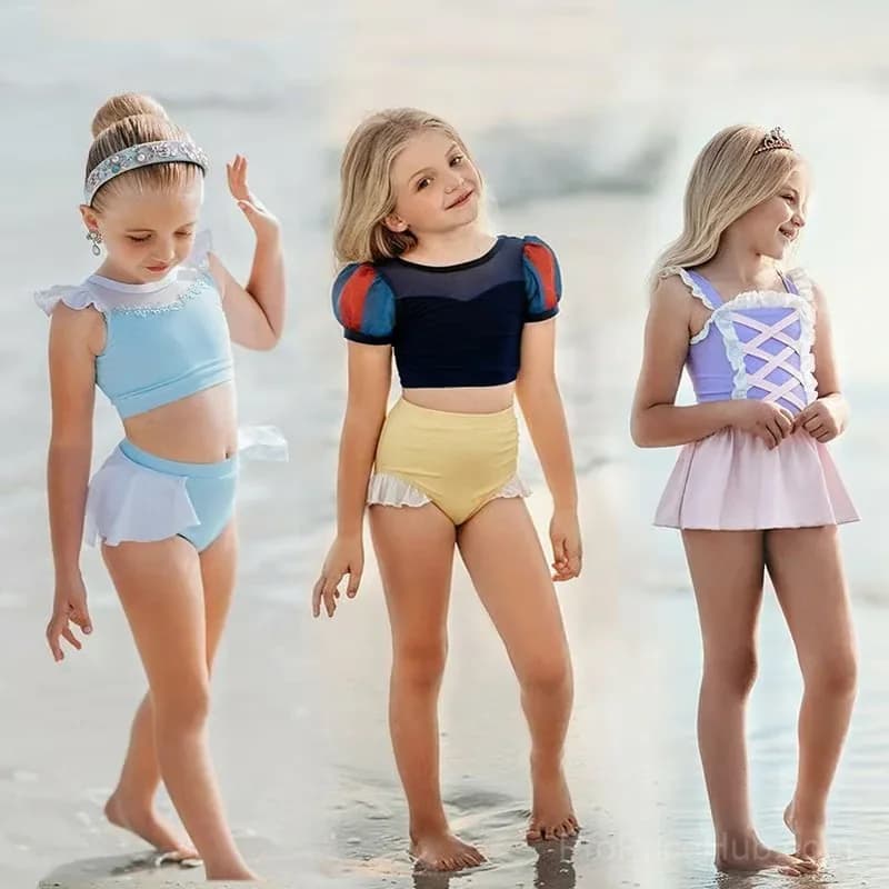 Kids Snow White Princess Inspired Swimsuit, 2-3 Years - View 2