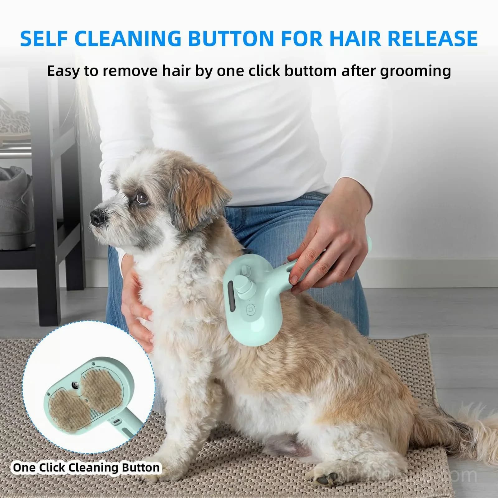 White Pet Spray Hair Removal Comb for Dogs - View 6
