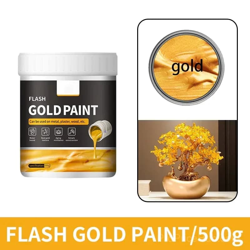 Water-Based Flash Gold Paint for Canvas, Wood & Ceramic - View 15