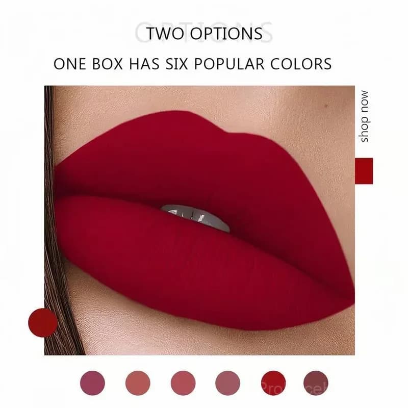 6-Color Long-Lasting Matte Lip Glaze Set - View 7