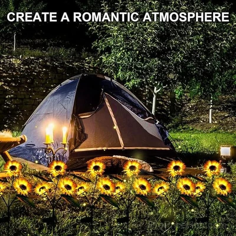 Solar LED Sunflower Garden Lights, 29.6 Inch, Warm Glow Outdoor Decor - View 5