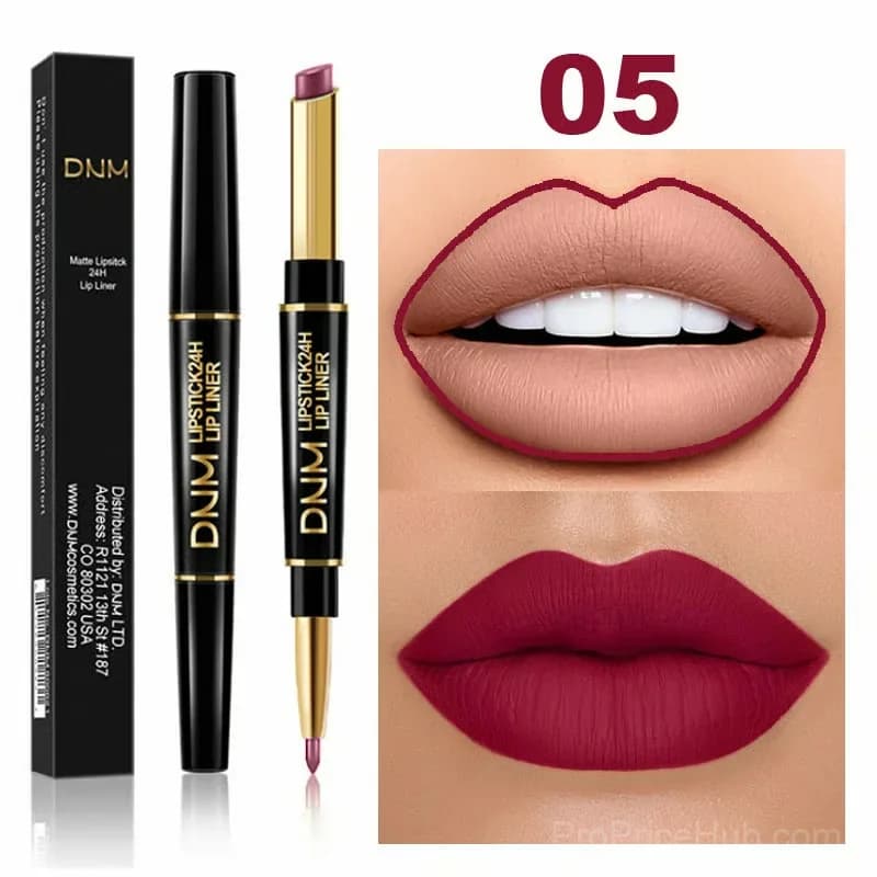 2-in-1 Waterproof Lipstick Lip Liner - #01 Sexy Red - View 11
