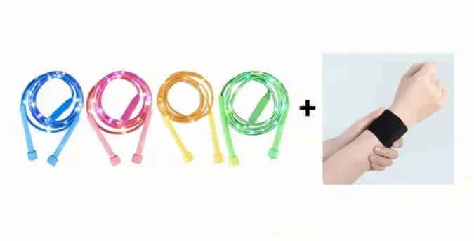 Kids LED Light-Up Jump Rope, Random Color, No Wrist Support - View 12