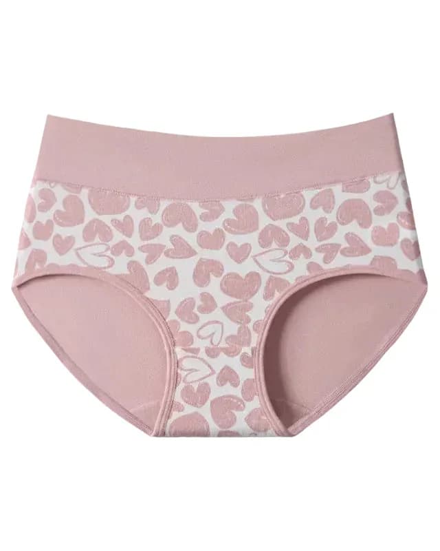 Women's Cute Love Print Soft Cotton Stretchy Panties - 6 Pack - View 5