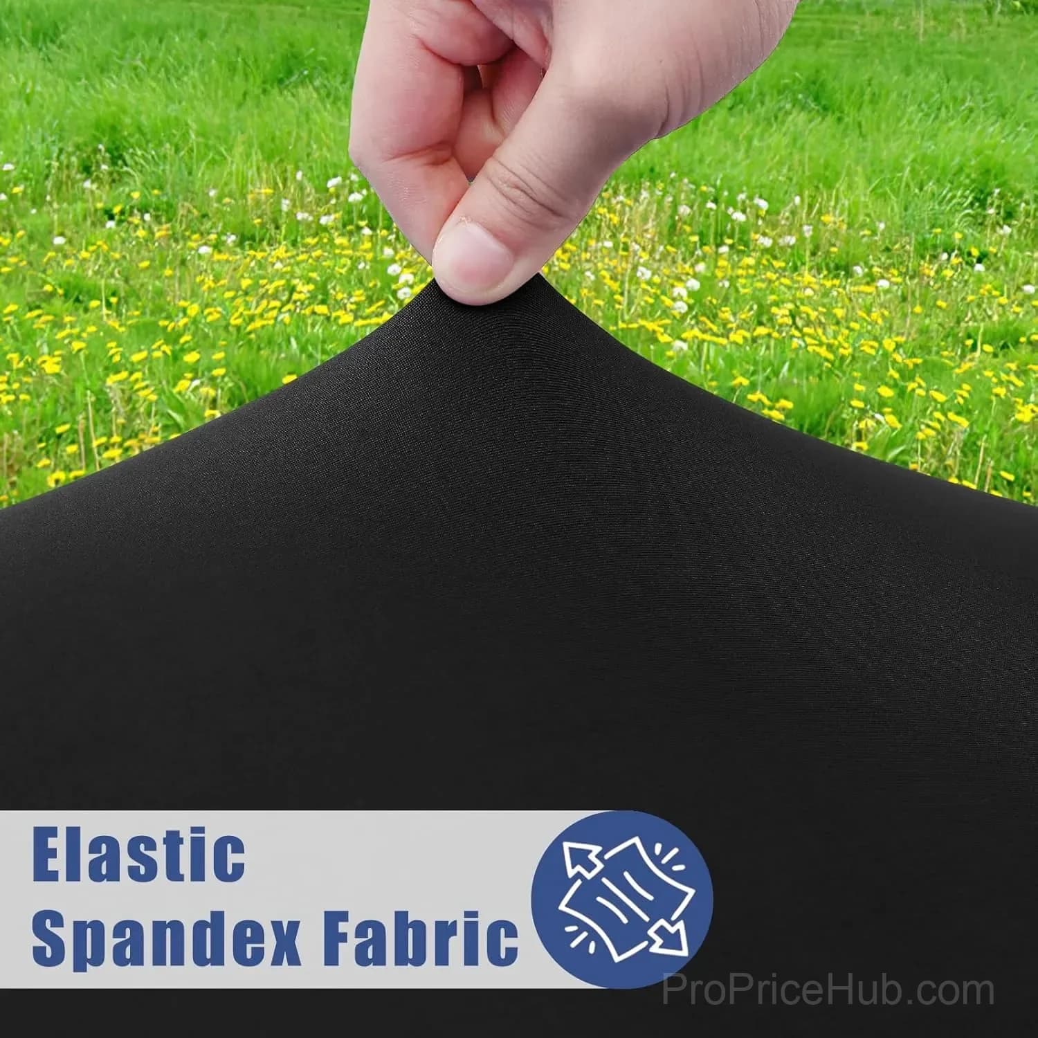 Stretch Fabric Table Top Cap Cover – Elastic Edge, Waterproof, Reusable - View 9