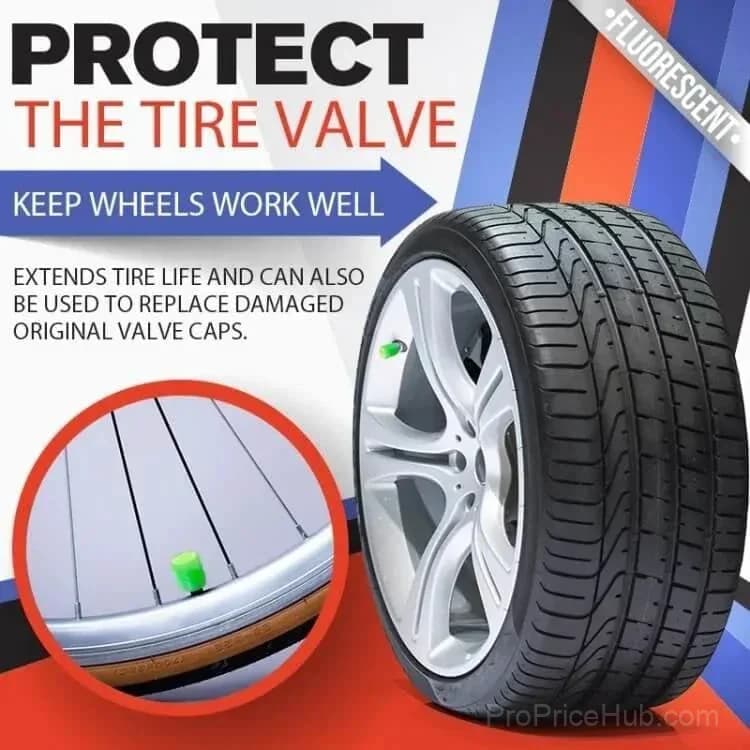 50-Pack Glow-in-the-Dark Tire Valve Caps for Cars - Durable, Easy Install - View 7