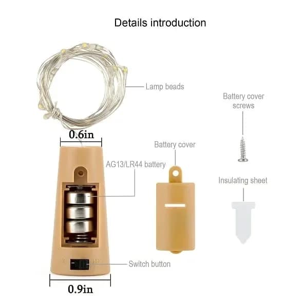 Multicolor Battery-Operated Bottle Lights with Replaceable Batteries - View 15