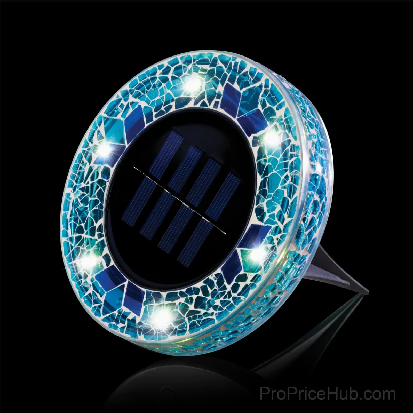 Solar Mosaic Disk Garden Lights - View 8
