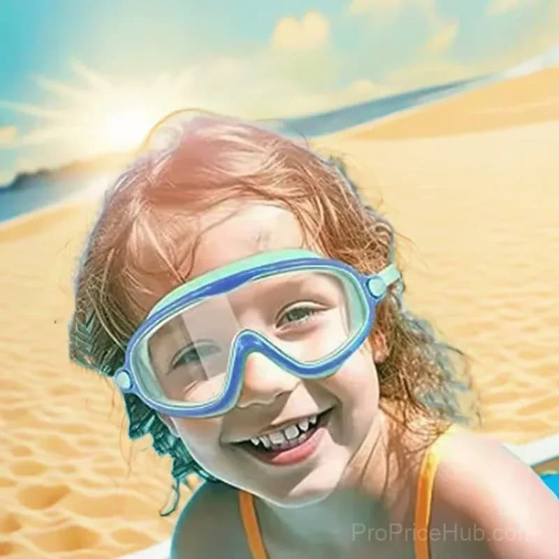 Kids Anti-Fog Swimming Goggles with Nose Clip & Ear Plugs, Light Blue - View 6