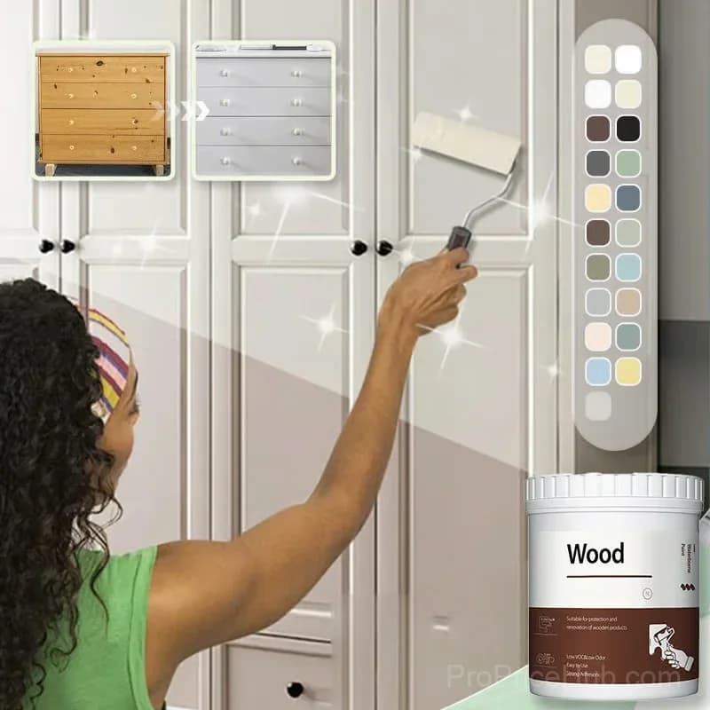Water-Based Furniture Paint for Restoration, White, 500g - View 2