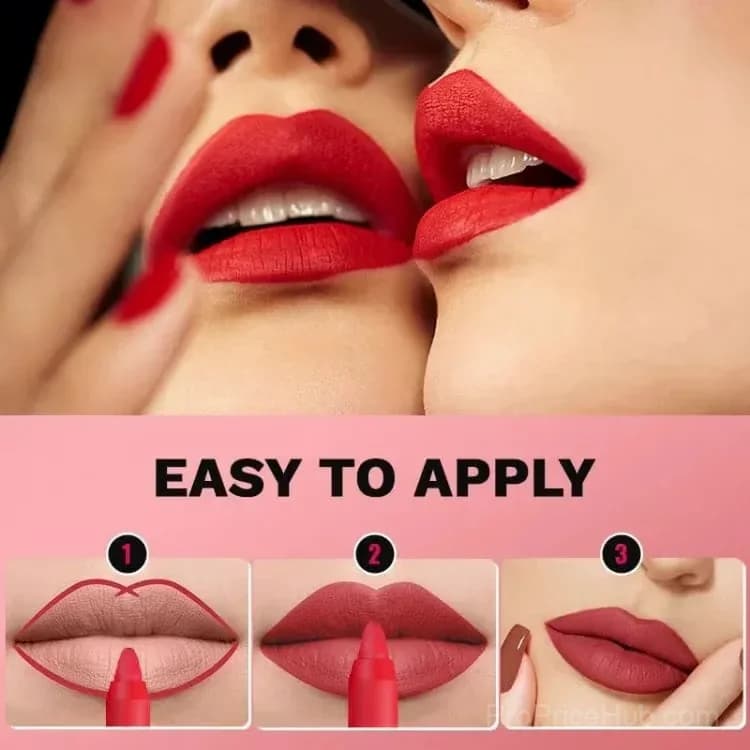 12-Color Matte Lipstick Pen - 01# - View 3